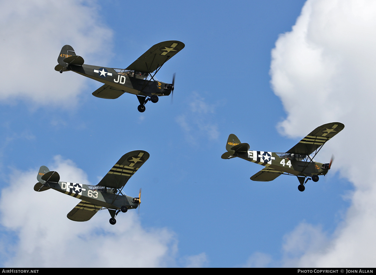 Aircraft Photo of G-BOXJ / 479897 | Piper L-4H Grasshopper (J-3C) | USA - Air Force | AirHistory.net #590971