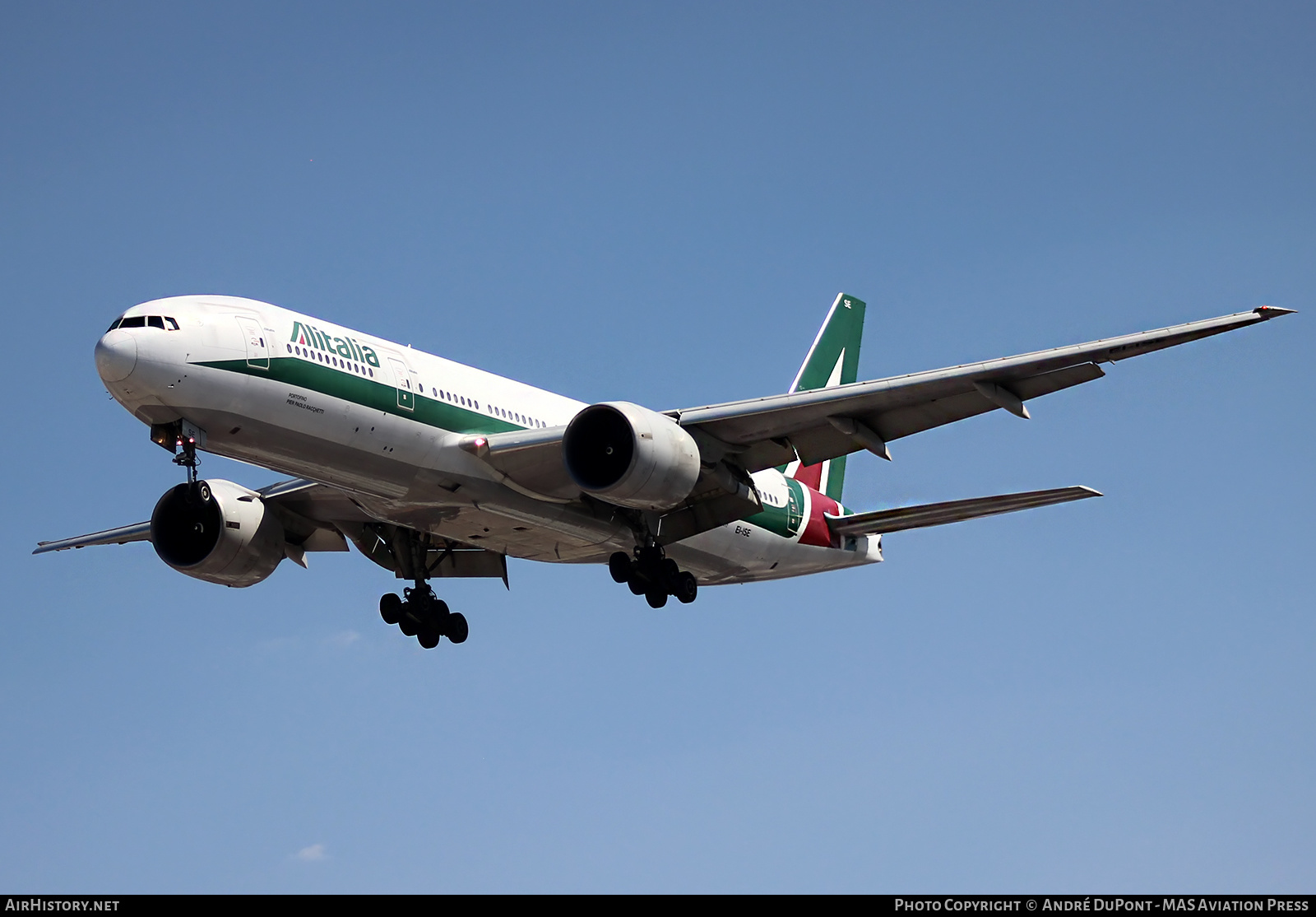 Aircraft Photo of EI-ISE | Boeing 777-243/ER | Alitalia | AirHistory.net #591107
