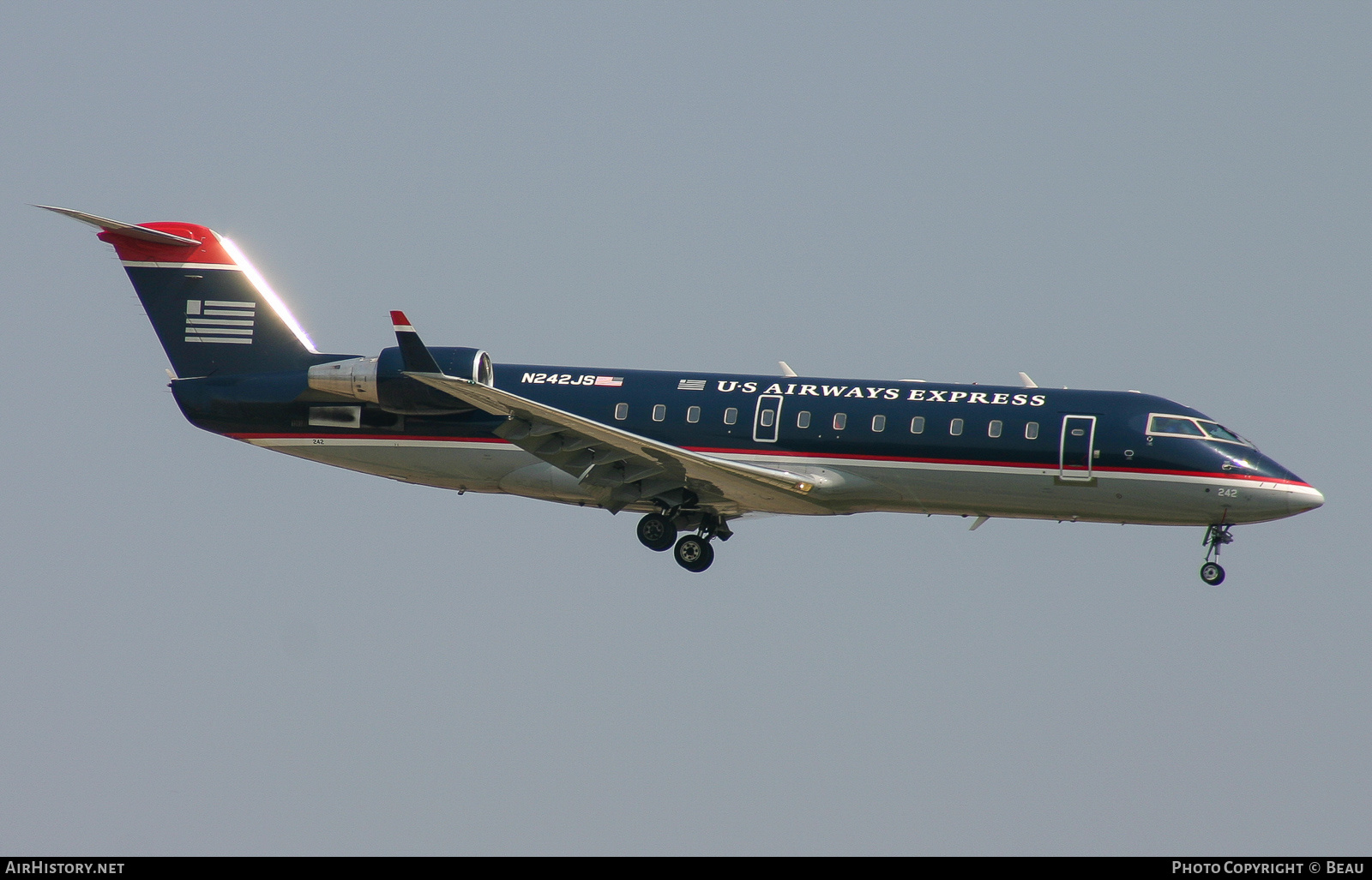 Aircraft Photo of N242JS | Bombardier CRJ-200ER (CL-600-2B19) | US Airways Express | AirHistory.net #591143