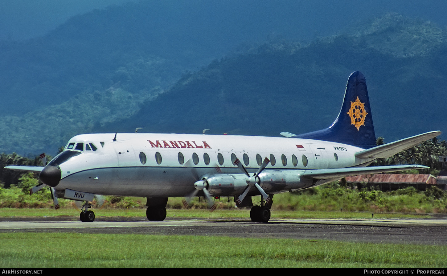Aircraft Photo of PK-RVU | Vickers 816 Viscount | Mandala Airlines | AirHistory.net #591192