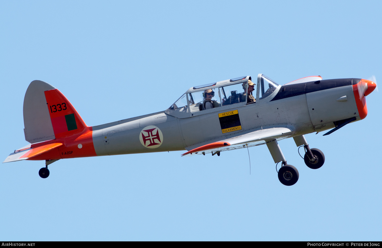 Aircraft Photo of F-AZGP / 1333 | De Havilland Canada DHC-1 Chipmunk Mk20 | Portugal - Air Force | AirHistory.net #591423