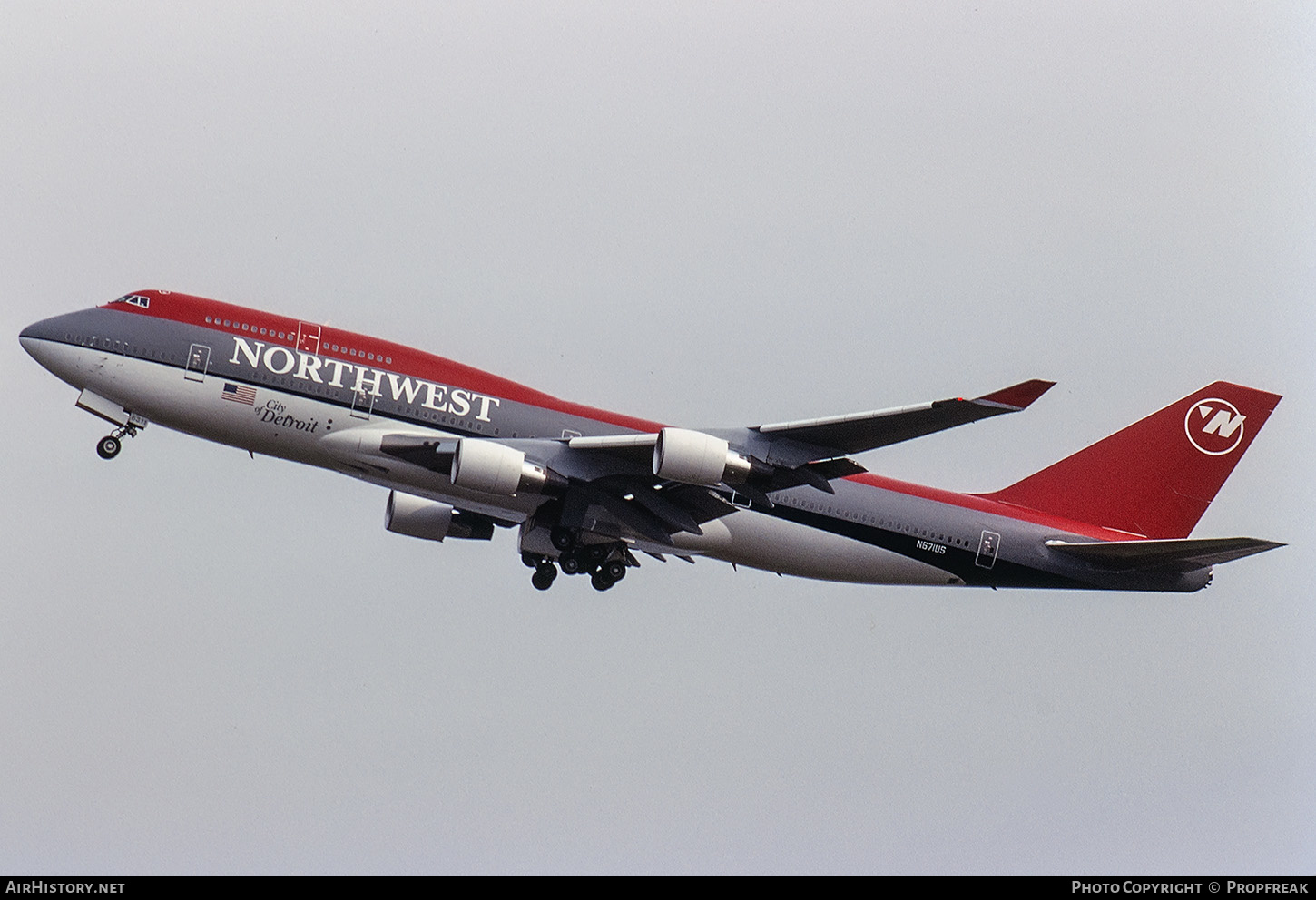 Aircraft Photo of N671US | Boeing 747-451 | Northwest Airlines | AirHistory.net #591482