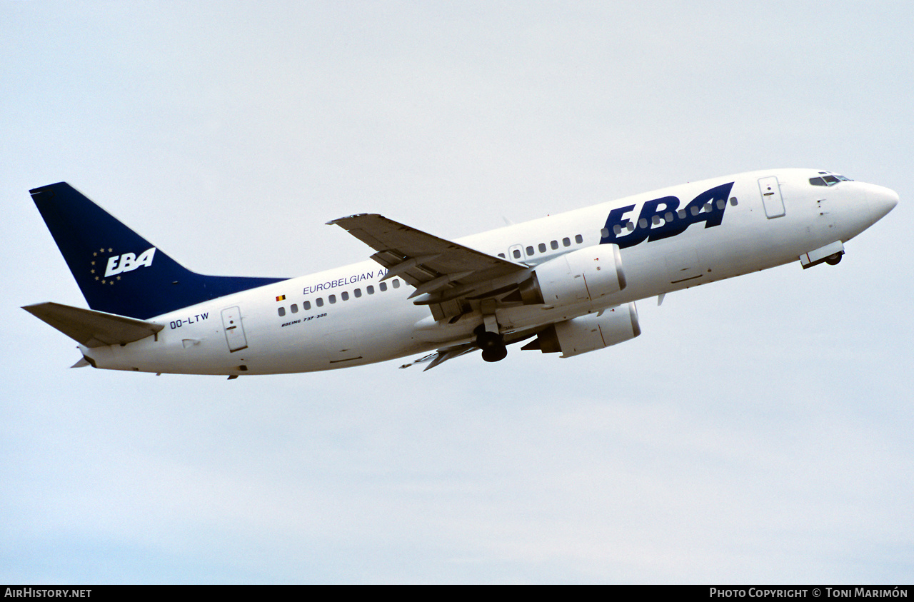 Aircraft Photo of OO-LTW | Boeing 737-33A | EBA - Eurobelgian Airlines | AirHistory.net #591666