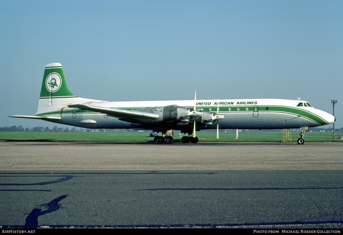 Aircraft Photo of 5A-DHJ | Canadair CL-44D4-2 | United African Airlines | AirHistory.net #591855