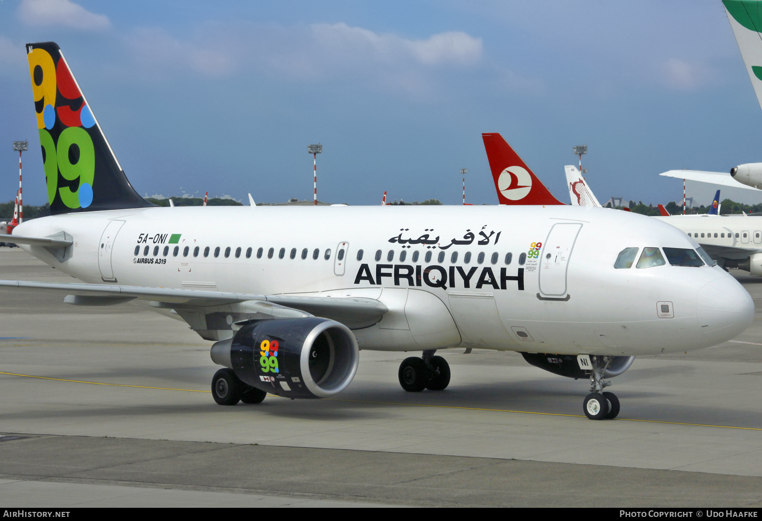 Aircraft Photo of 5A-ONI | Airbus A319-111 | Afriqiyah Airways | AirHistory.net #591900