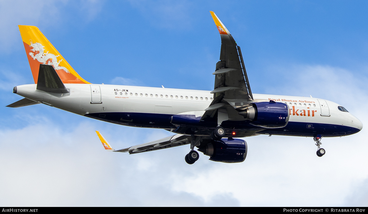Aircraft Photo of A5-JKW | Airbus A320-251N | Drukair - Royal Bhutan Airlines | AirHistory.net #591937