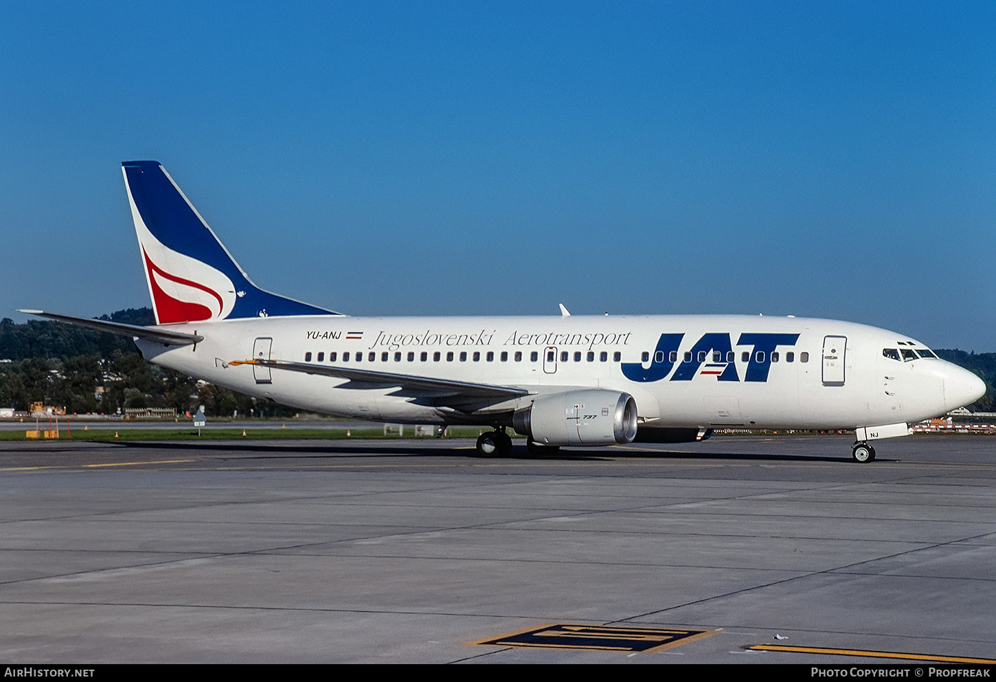 Aircraft Photo of YU-ANJ | Boeing 737-3H9 | JAT Yugoslav Airlines - Jugoslovenski Aerotransport | AirHistory.net #591952