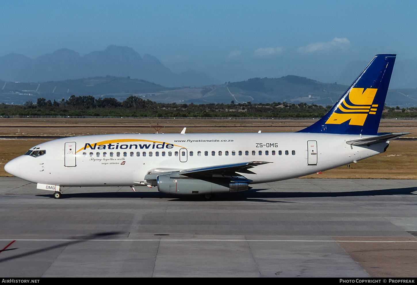 Aircraft Photo of ZS-OMG | Boeing 737-230/Adv | Nationwide Airlines | AirHistory.net #591961