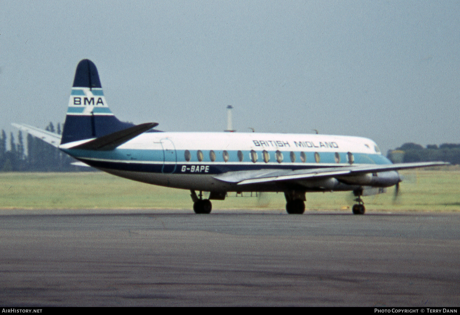 Aircraft Photo of G-BAPE | Vickers 814 Viscount | British Midland Airways - BMA | AirHistory.net #592031