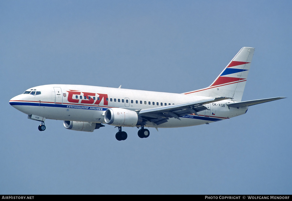 Aircraft Photo of OK-XGB | Boeing 737-55S | ČSA - Československé Aerolinie - Czechoslovak Airlines | AirHistory.net #592057