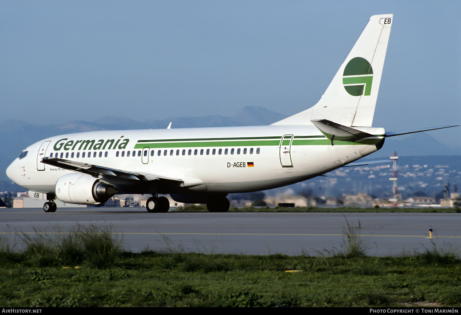 Aircraft Photo of D-AGEB | Boeing 737-35B | Germania | AirHistory.net #592138