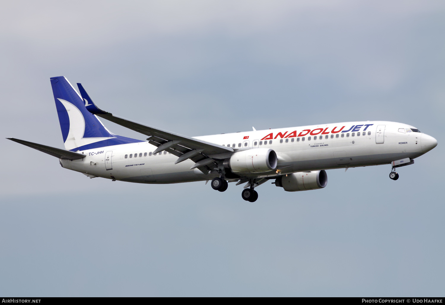 Aircraft Photo of TC-JHH | Boeing 737-8GJ | AnadoluJet | AirHistory.net #592175