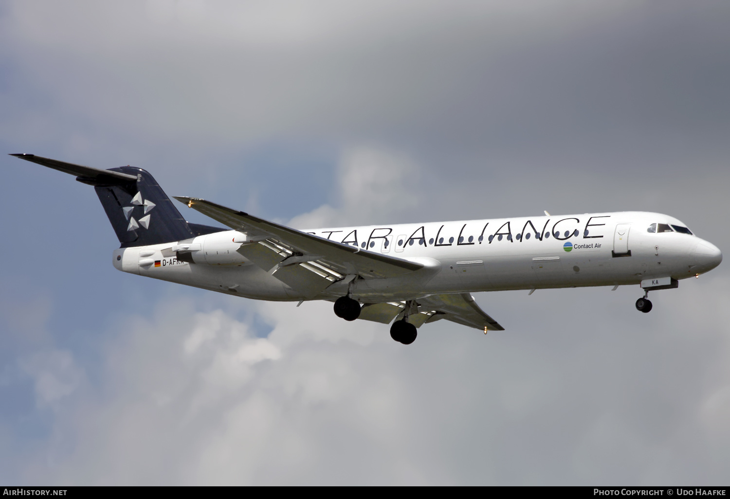 Aircraft Photo of D-AFKA | Fokker 100 (F28-0100) | Contact Air | AirHistory.net #592190