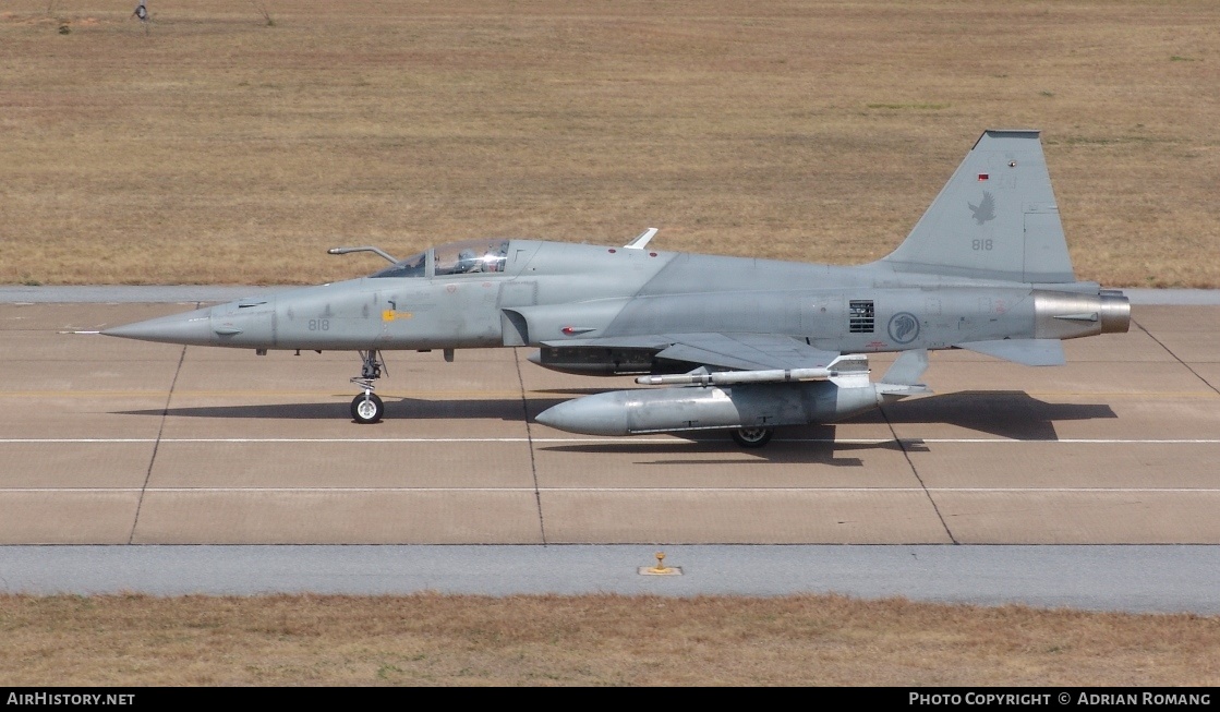 Aircraft Photo of 818 | Northrop F-5S Tiger II | Singapore - Air Force | AirHistory.net #592328