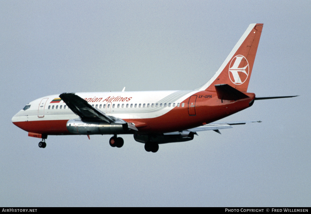 Aircraft Photo of LY-GPA | Boeing 737-2Q8/Adv | Lithuanian Airlines | AirHistory.net #592351