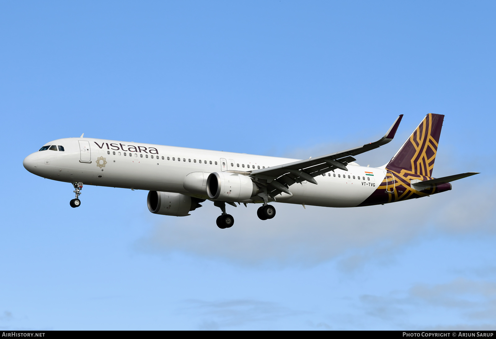 Aircraft Photo of VT-TVG | Airbus A321-251NX | Vistara | AirHistory.net #592543