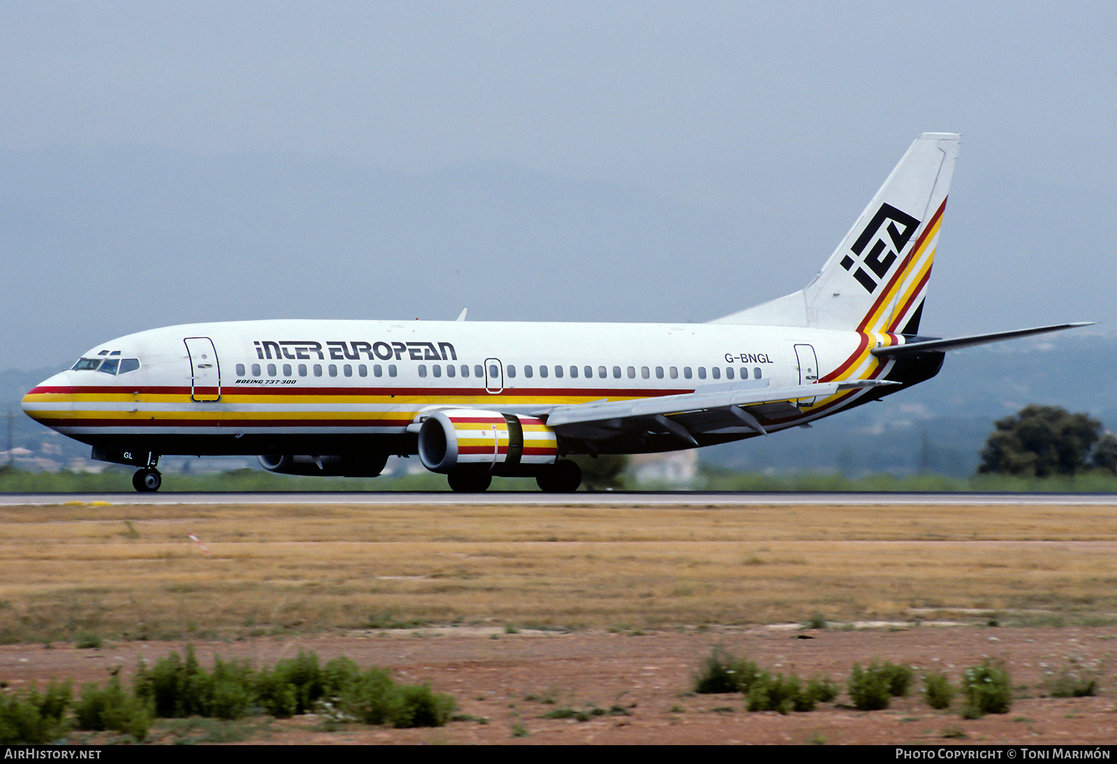 Aircraft Photo of G-BNGL | Boeing 737-3Y0 | Inter European Airways - IEA | AirHistory.net #592592