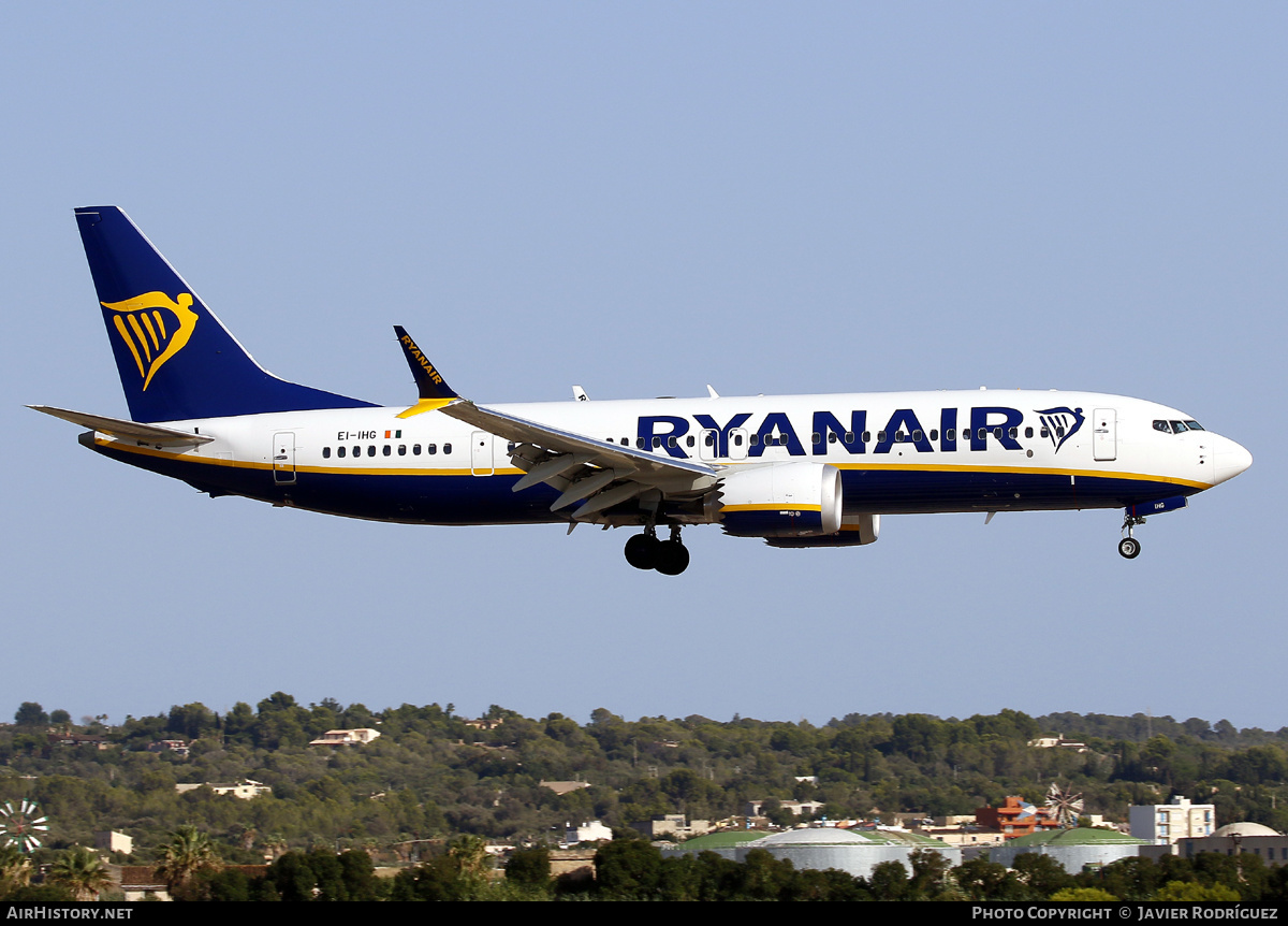 Aircraft Photo of EI-IHG | Boeing 737-8200 Max 200 | Ryanair | AirHistory.net #592634