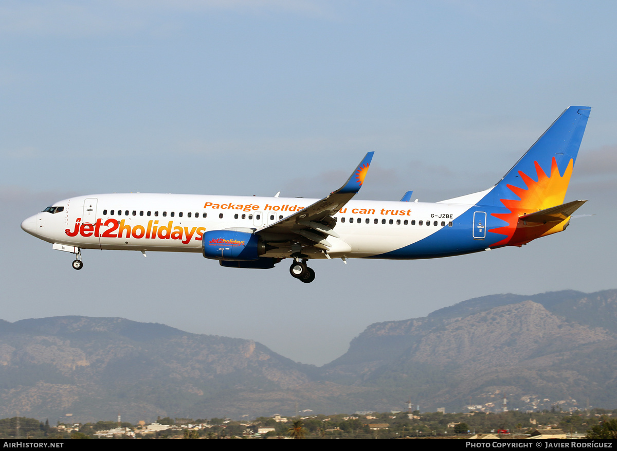 Aircraft Photo of G-JZBE | Boeing 737-8MG | Jet2 Holidays | AirHistory.net #592699