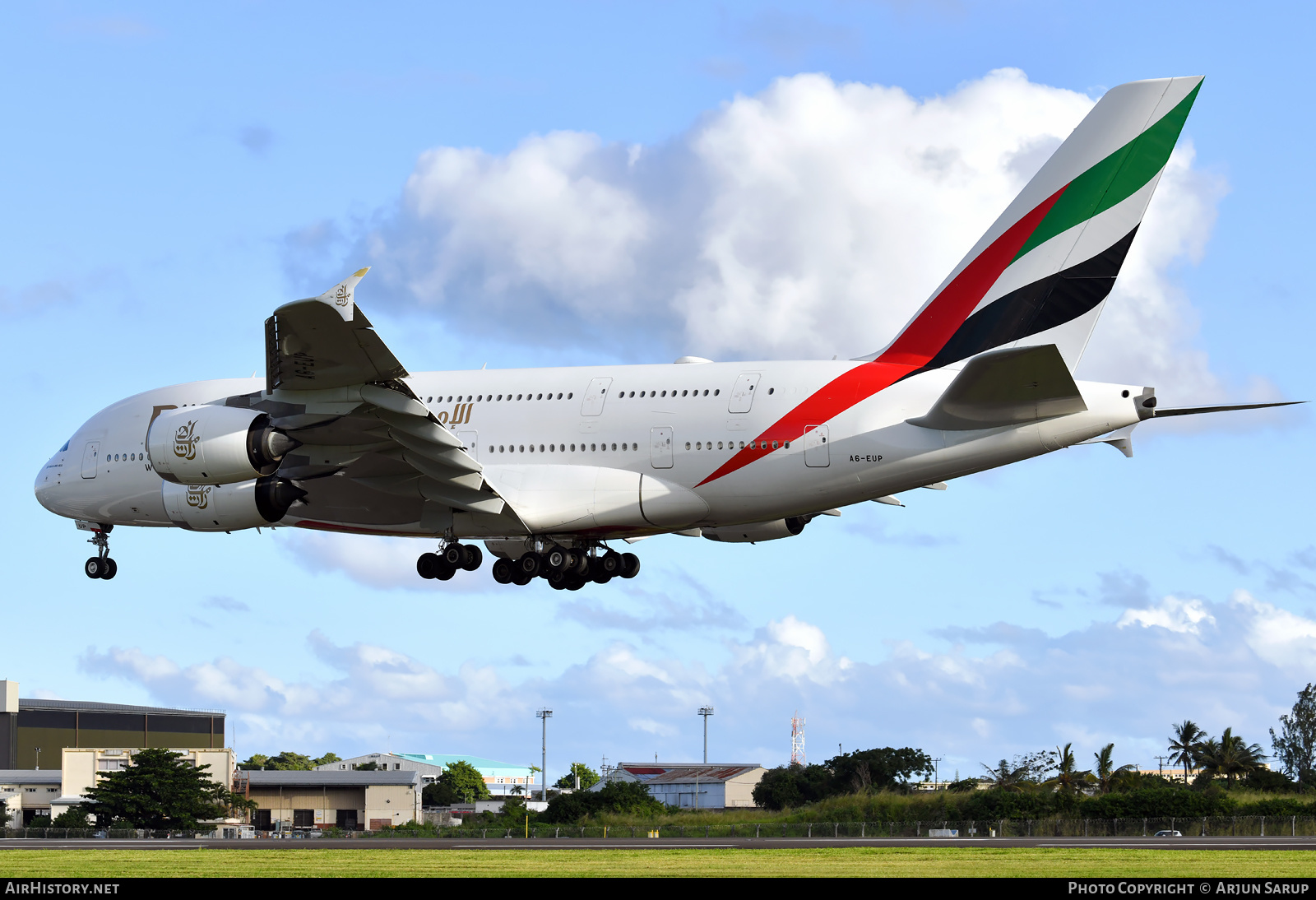 Aircraft Photo of A6-EUP | Airbus A380-842 | Emirates | AirHistory.net #592756