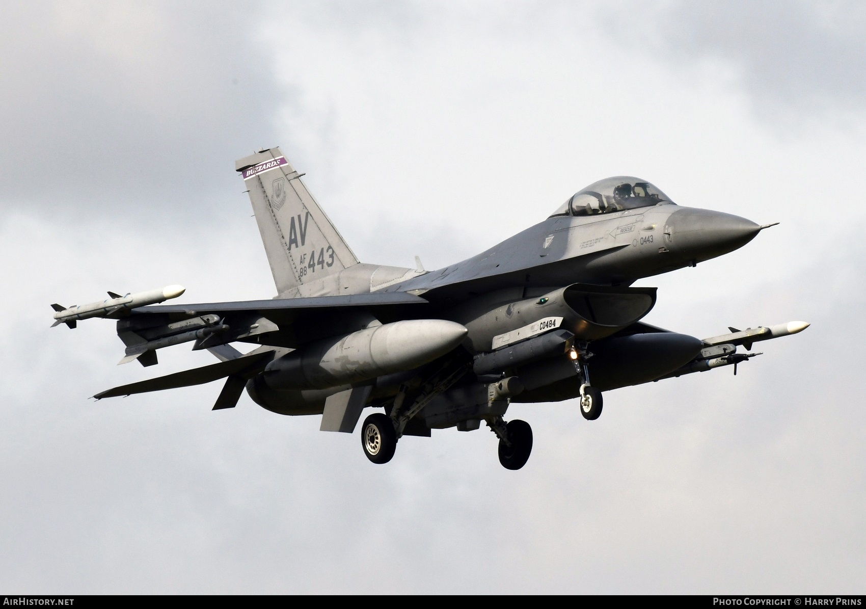 Aircraft Photo of 88-0443 / AF88-443 | General Dynamics F-16CM Fighting Falcon | USA - Air Force | AirHistory.net #592765