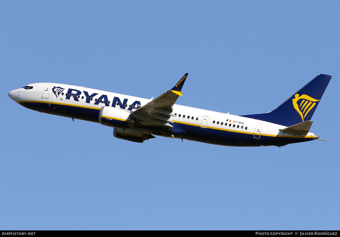Aircraft Photo of EI-HGE | Boeing 737-8200 Max 200 | Ryanair | AirHistory.net #592840
