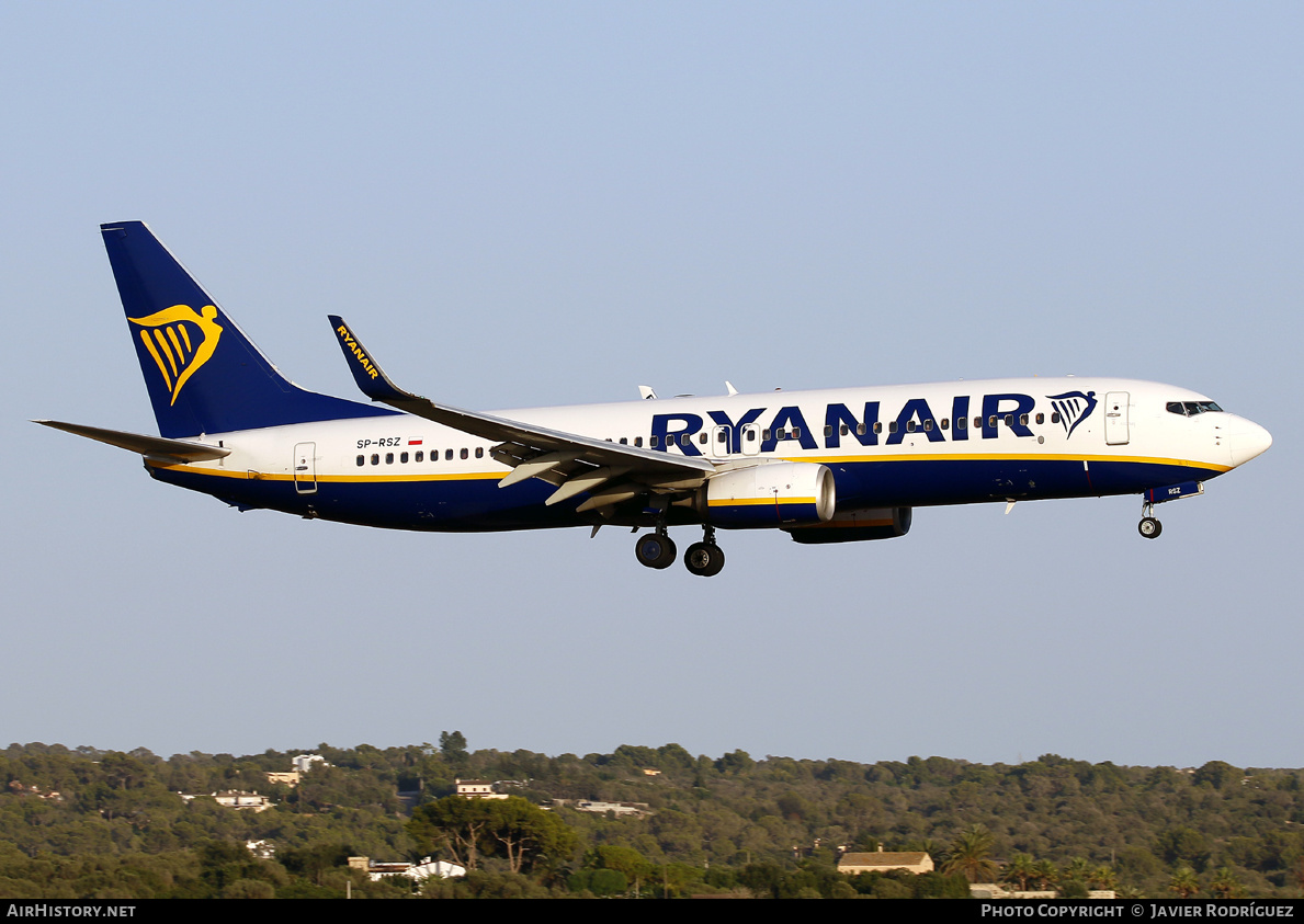 Aircraft Photo of SP-RSZ | Boeing 737-8AS | Ryanair | AirHistory.net #593013