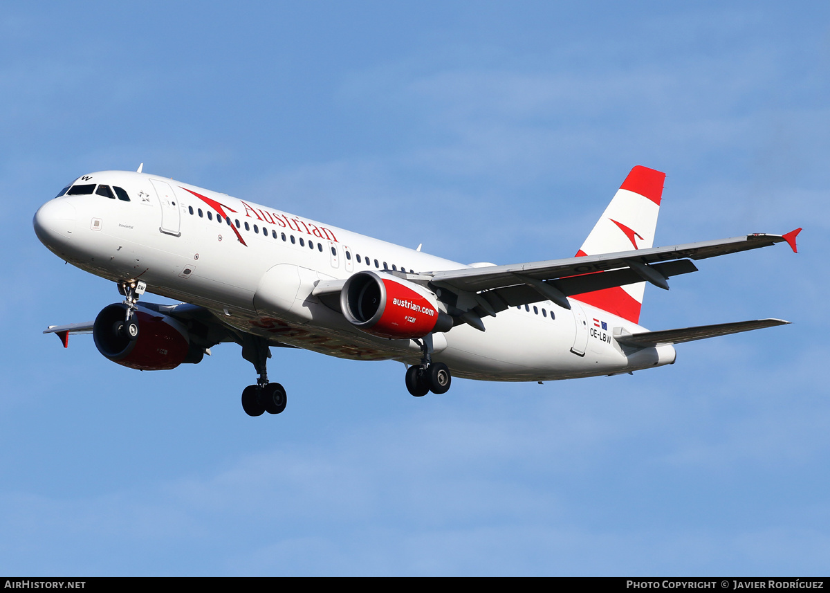 Aircraft Photo of OE-LBW | Airbus A320-214 | Austrian Airlines | AirHistory.net #593026