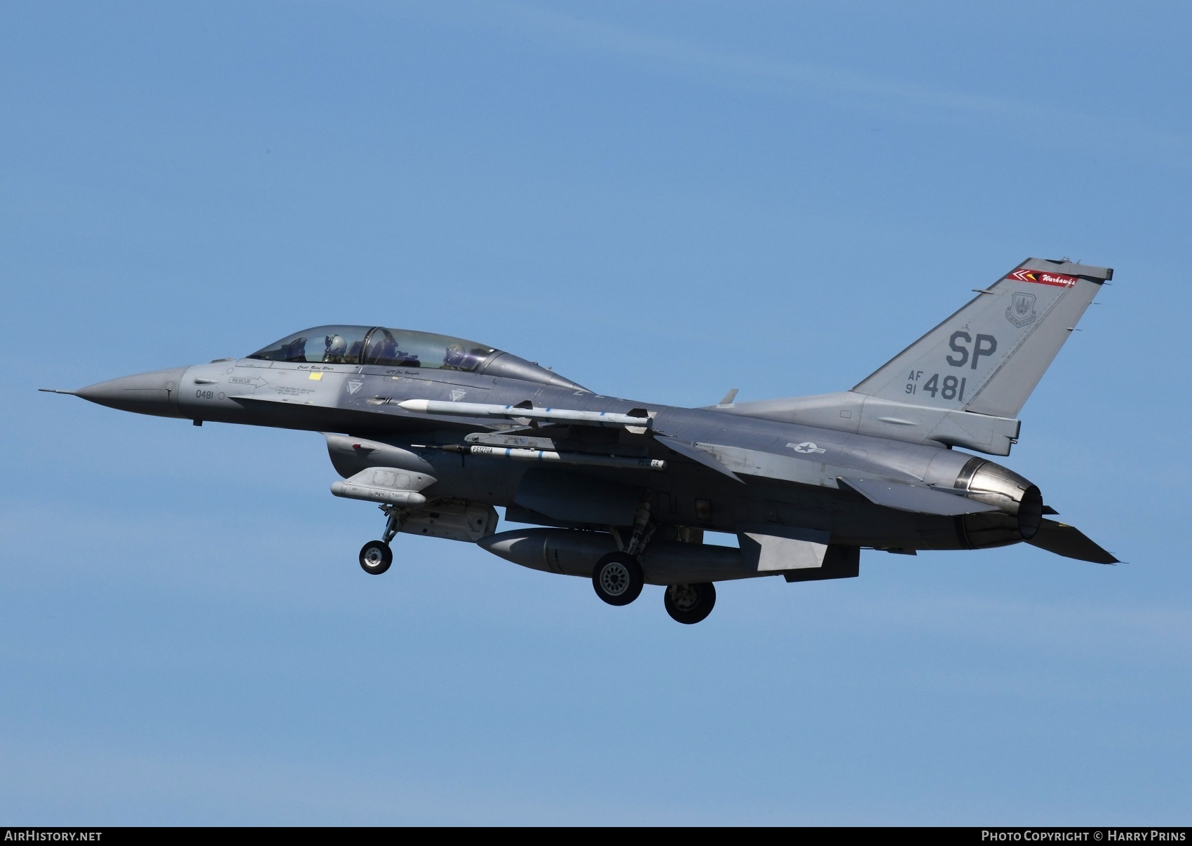 Aircraft Photo of 91-0481 / AF91-481 | General Dynamics F-16DJ Fighting Falcon | USA - Air Force | AirHistory.net #593085