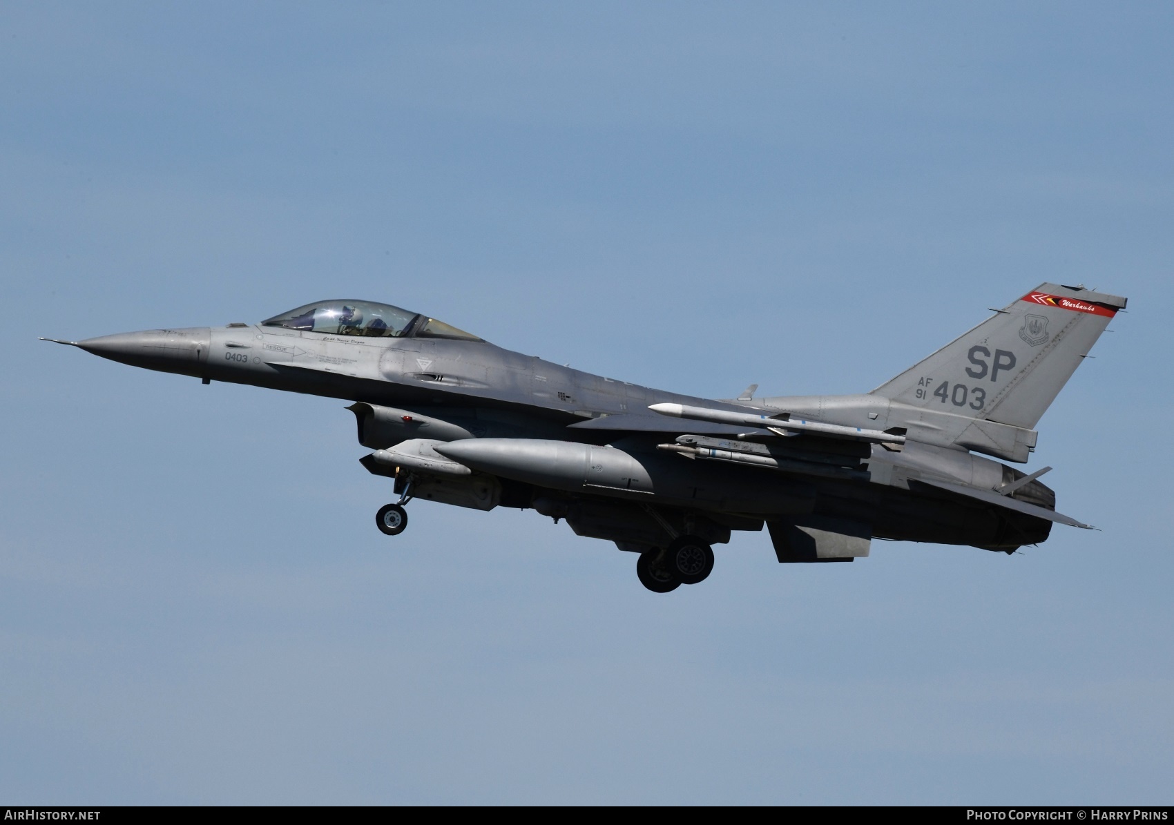 Aircraft Photo of 91-0403 / AF91-403 | Lockheed F-16CM Fighting Falcon | USA - Air Force | AirHistory.net #593100