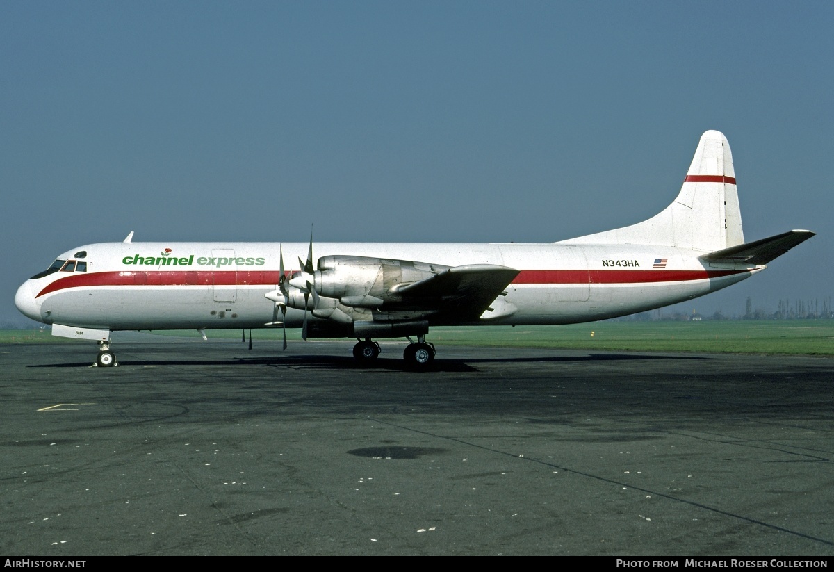 Aircraft Photo of N343HA | Lockheed L-188A(F) Electra | Channel Express | AirHistory.net #593124