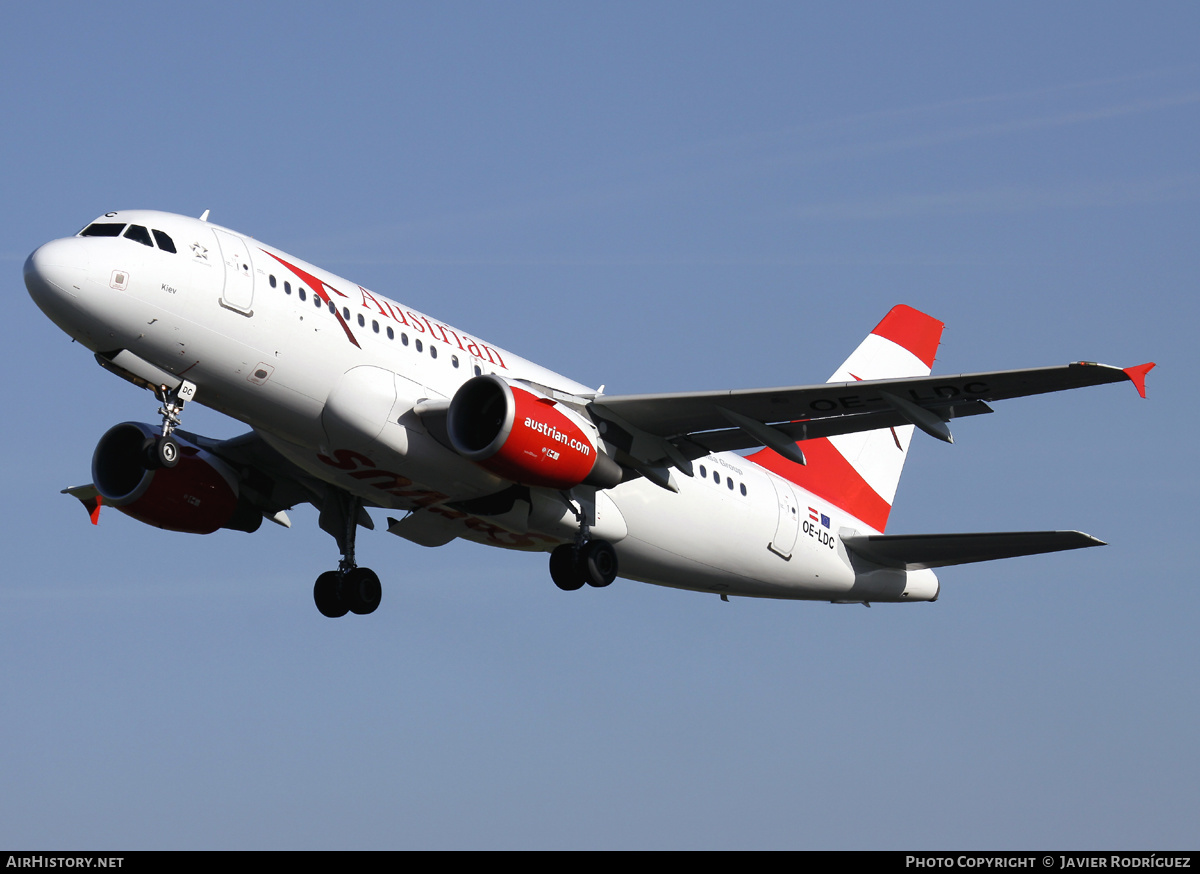 Aircraft Photo of OE-LDC | Airbus A319-112 | Austrian Airlines | AirHistory.net #593274