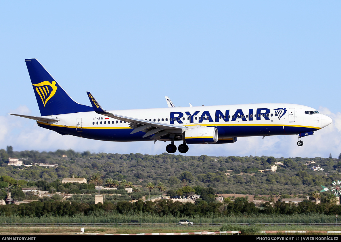 Aircraft Photo of SP-RSI | Boeing 737-8AS | Ryanair | AirHistory.net #593281