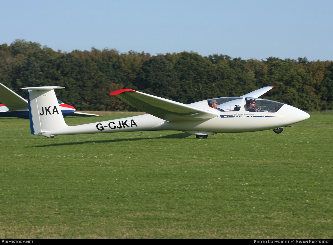 Aircraft Photo of G-CJKA | Schleicher ASK-21 | East Sussex Gliding Club | AirHistory.net #593283