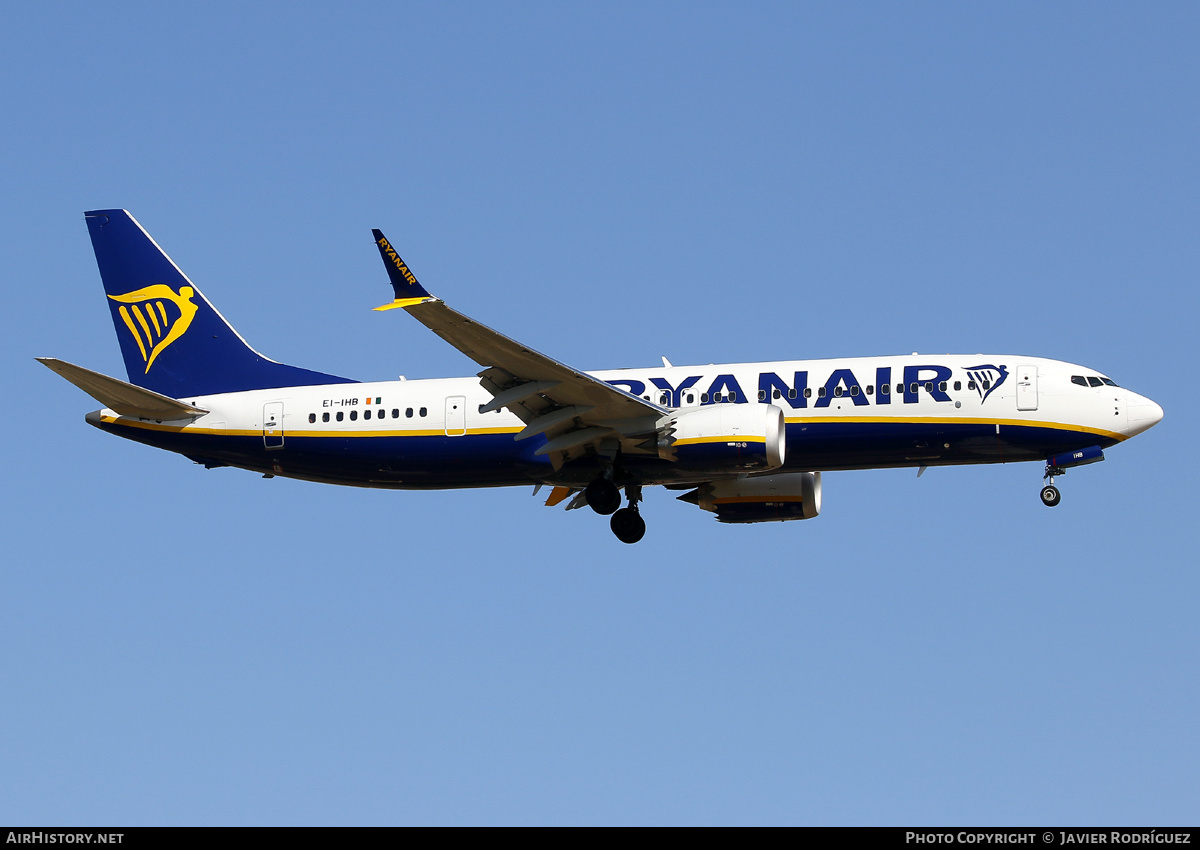 Aircraft Photo of EI-IHB | Boeing 737-8200 Max 200 | Ryanair | AirHistory.net #593343