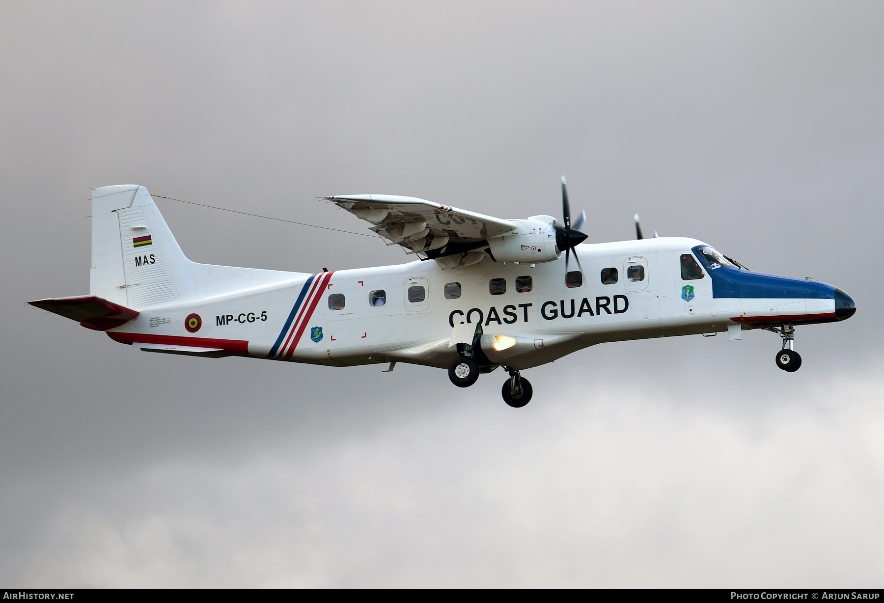 Aircraft Photo of MP-CG-5 | Hindustan 228-201 | Mauritius - Coast Guard | AirHistory.net #593448