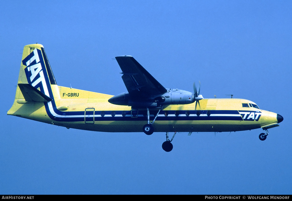 Aircraft Photo of F-GBRU | Fairchild F-27A | TAT - Touraine Air Transport | AirHistory.net #593759