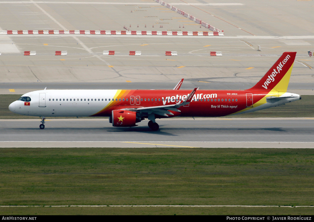 Aircraft Photo of VN-A531 | Airbus A321-271NX | VietJet Air | AirHistory.net #593883