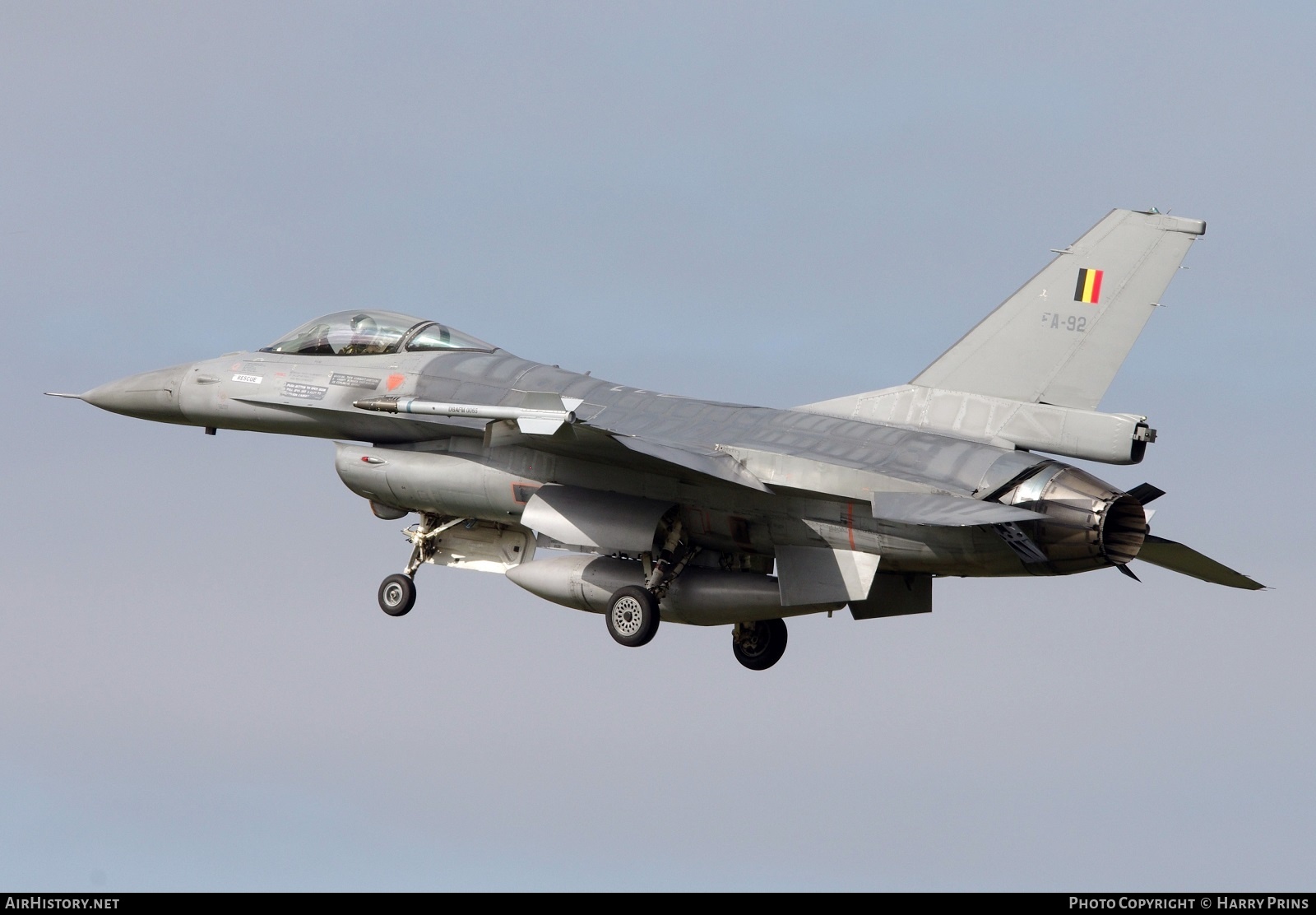 Aircraft Photo of FA-92 | General Dynamics F-16AM Fighting Falcon | Belgium - Air Force | AirHistory.net #593962