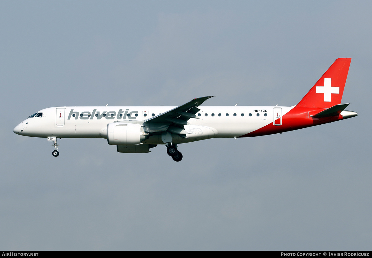 Aircraft Photo of HB-AZD | Embraer 190-E2 (ERJ-190-300) | Helvetic Airways | AirHistory.net #594037
