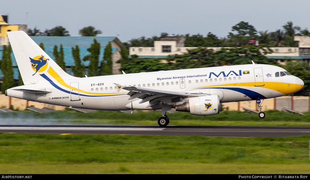 Aircraft Photo of XY-AGV | Airbus A319-111 | Myanmar Airways International - MAI | AirHistory.net #594047