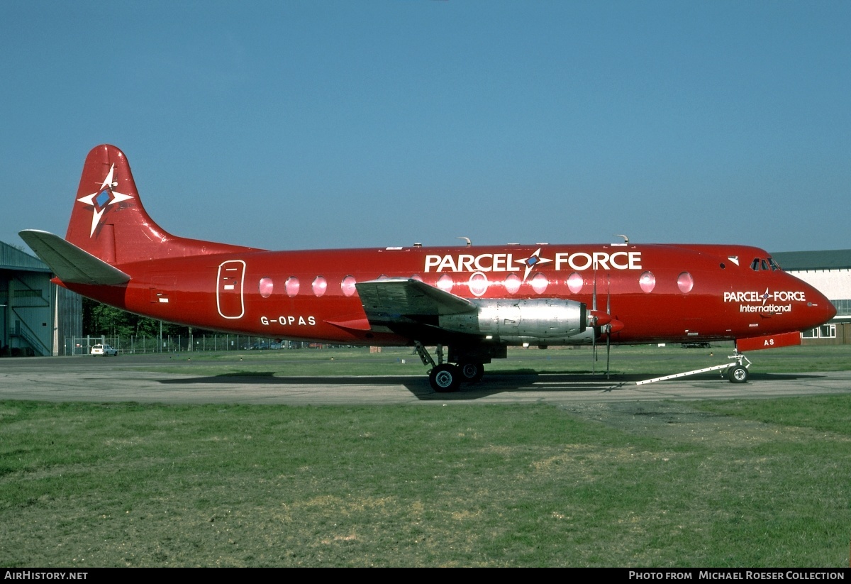 Aircraft Photo of G-OPAS | Vickers 806 Viscount | Parcelforce | AirHistory.net #594168