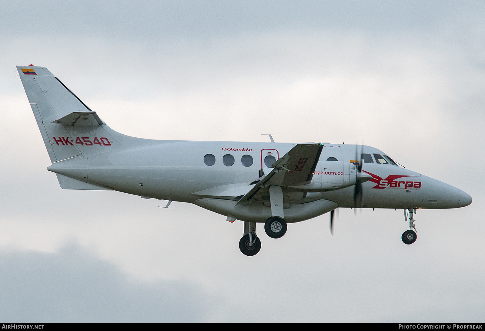 Aircraft Photo of HK-4540 | British Aerospace BAe-3212 Jetstream Super 31 | SARPA - Servicios Aéreos Panamericanos | AirHistory.net #594206