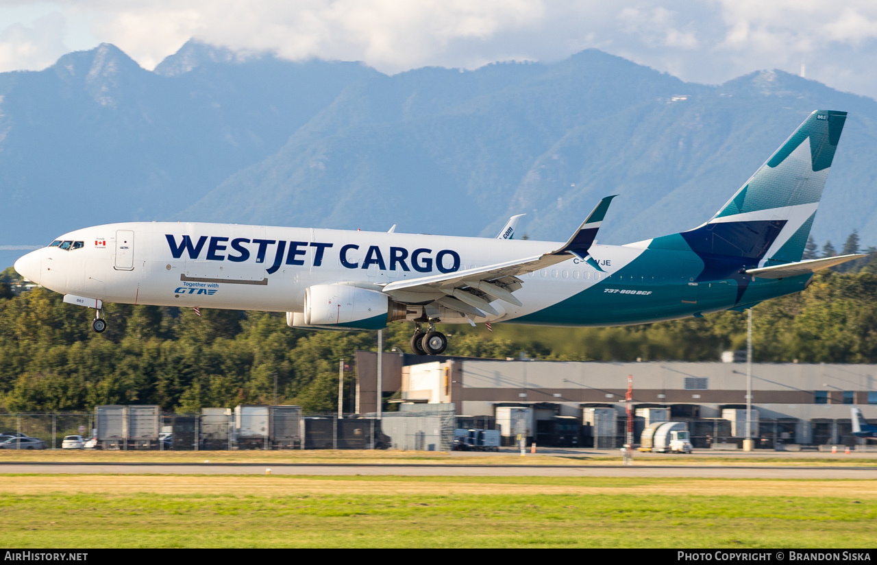 Aircraft Photo of C-GWJE | Boeing 737-8K5(BCF) | WestJet Cargo | AirHistory.net #594381
