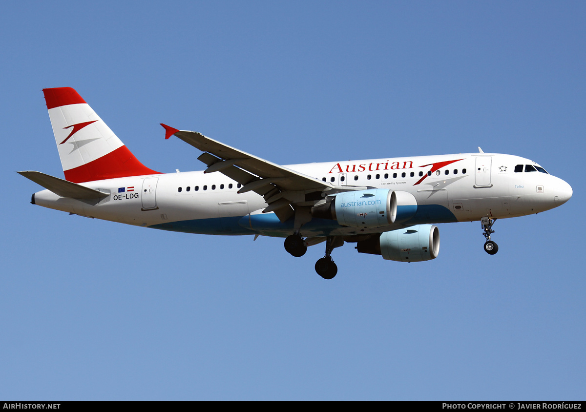 Aircraft Photo of OE-LDG | Airbus A319-112 | Austrian Airlines | AirHistory.net #594393