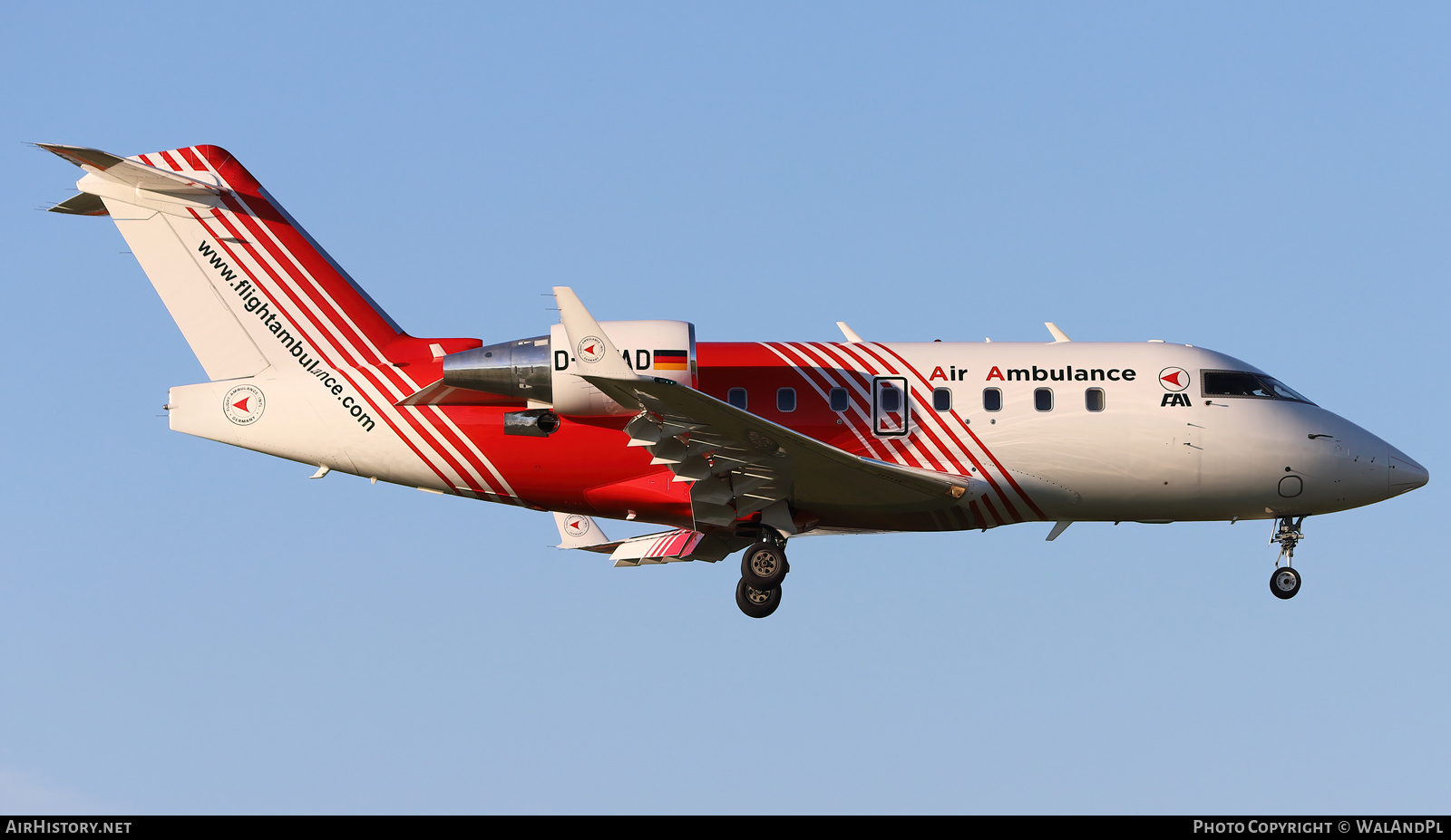 Aircraft Photo of D-AFAD | Bombardier Challenger 604 (CL-600-2B16) | FAI - Flight Ambulance International | AirHistory.net #594439