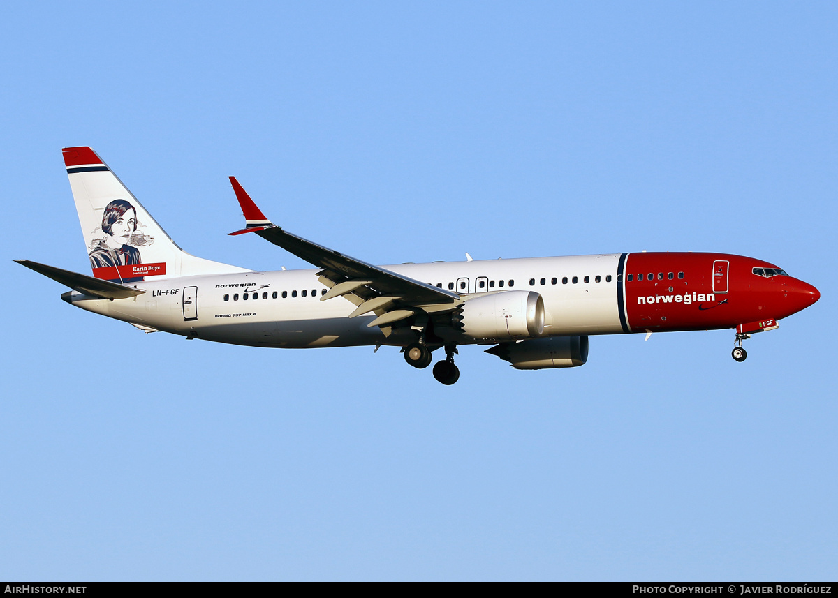 Aircraft Photo of LN-FGF | Boeing 737-8 Max 8 | Norwegian | AirHistory.net #594455