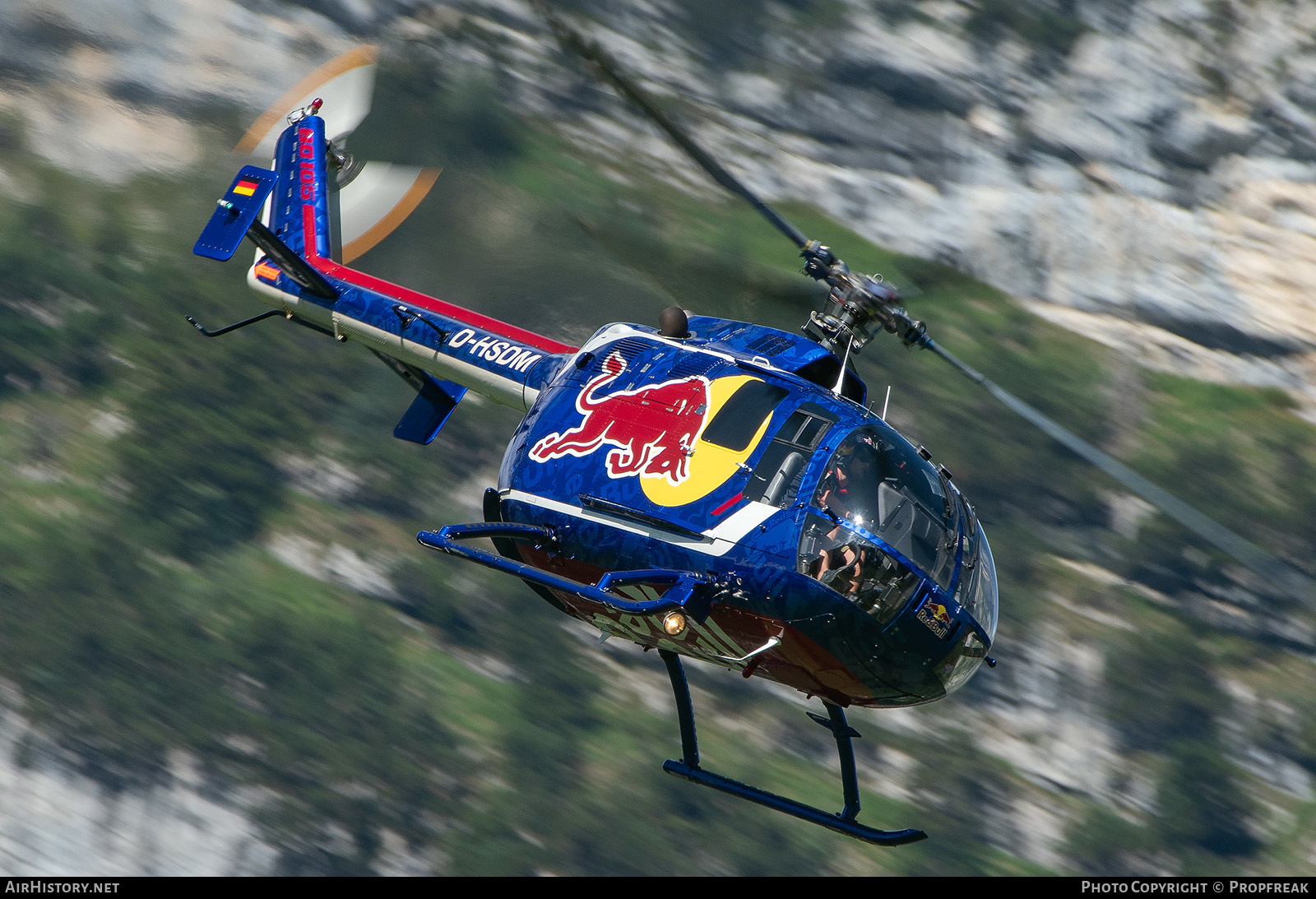 Aircraft Photo of D-HSDM | MBB BO-105CB | Red Bull | AirHistory.net #594473