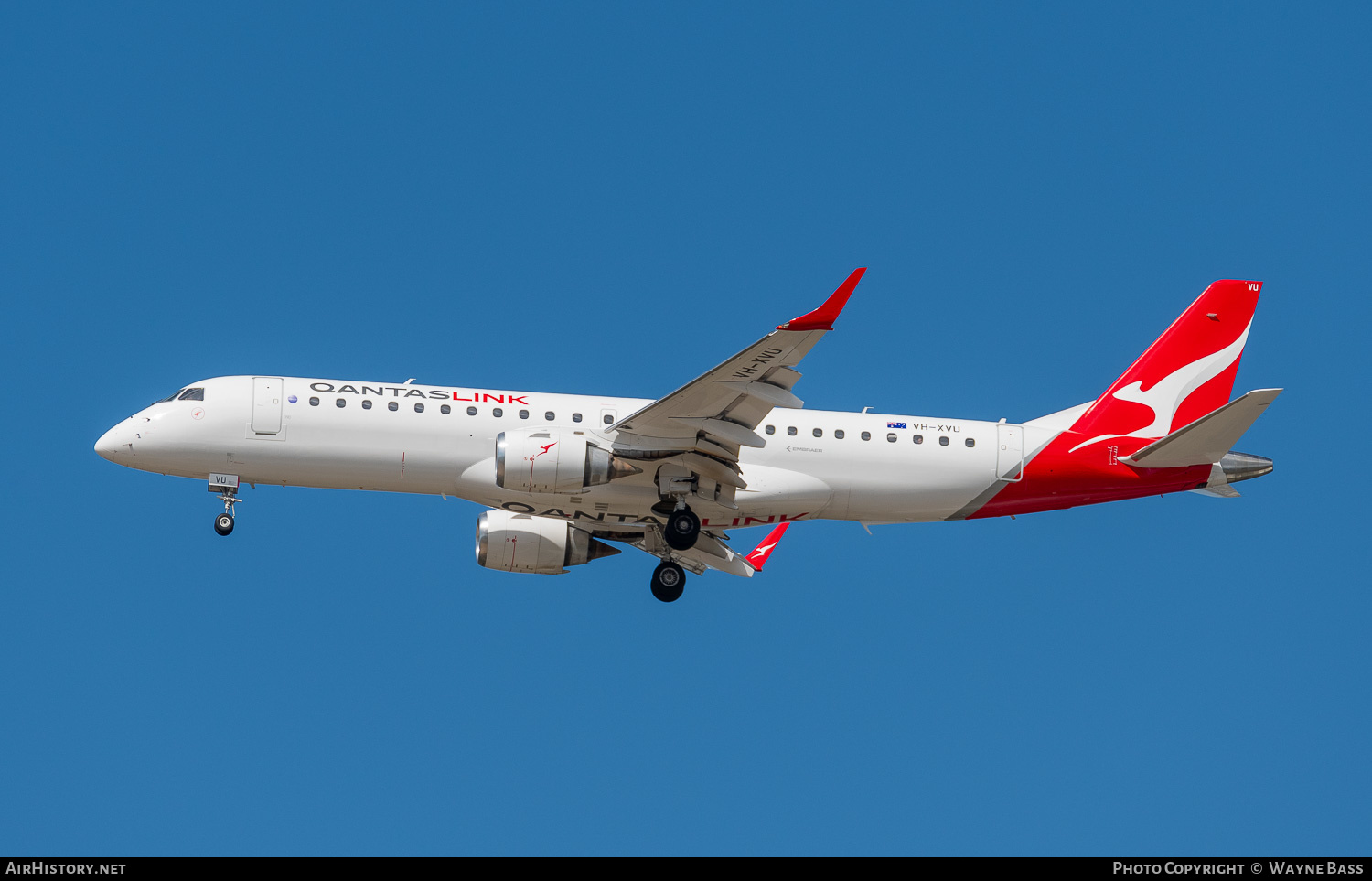 Aircraft Photo of VH-XVU | Embraer 190AR (ERJ-190-100IGW) | QantasLink | AirHistory.net #594487