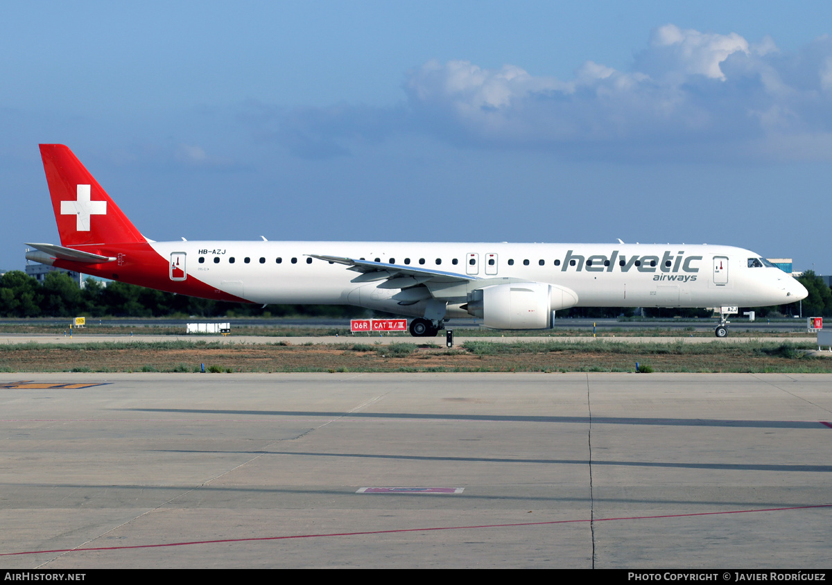 Aircraft Photo of HB-AZJ | Embraer 195-E2 (ERJ-190-400) | Helvetic Airways | AirHistory.net #594527